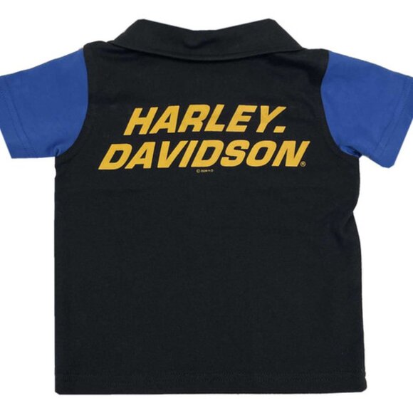 Harley-Davidson Baby Boys' 2-Piece Infant Race Knit Short Sleeve & Short Set - Picture 2 of 2